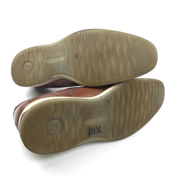 ECCO Jared Leather Oxford Casual Dress Shoe Brown Old Money Quiet Luxury Minimal - Picture 10 of 10
